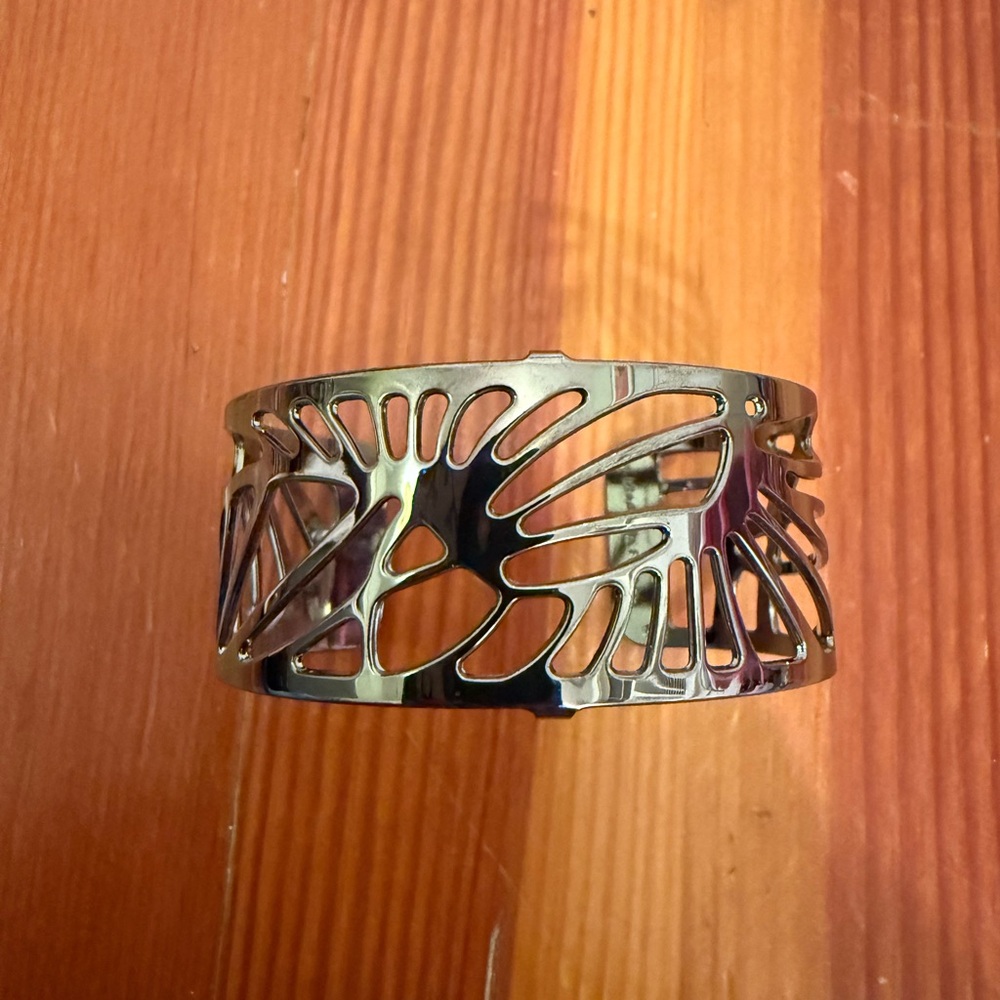 Silver French Cuff Bracelet
